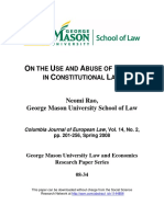 Naomi Rao - On The Use and Abuse of Dignity in Constitutional Law PDF