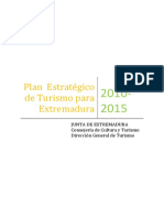 Plan Estrategico de Turismo Para Extremadura 2010 2015