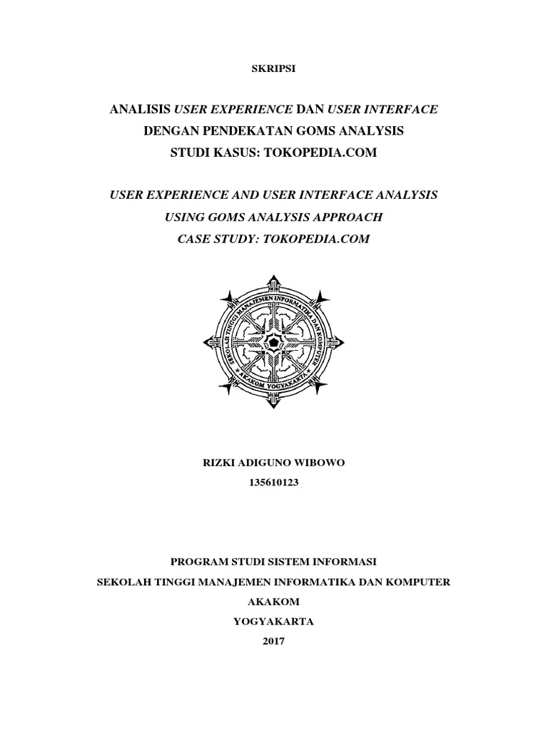 Skripsi Analisis Ui Dan Ux Tokopedia | PDF | Komputer