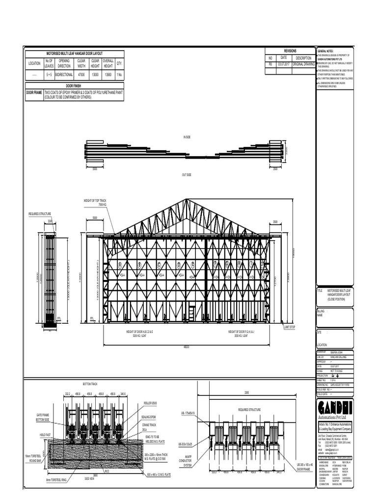 Sliding Hangar Door Details PDF Door Building Engineering