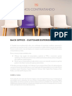 Customer Experience Operações - Back Office