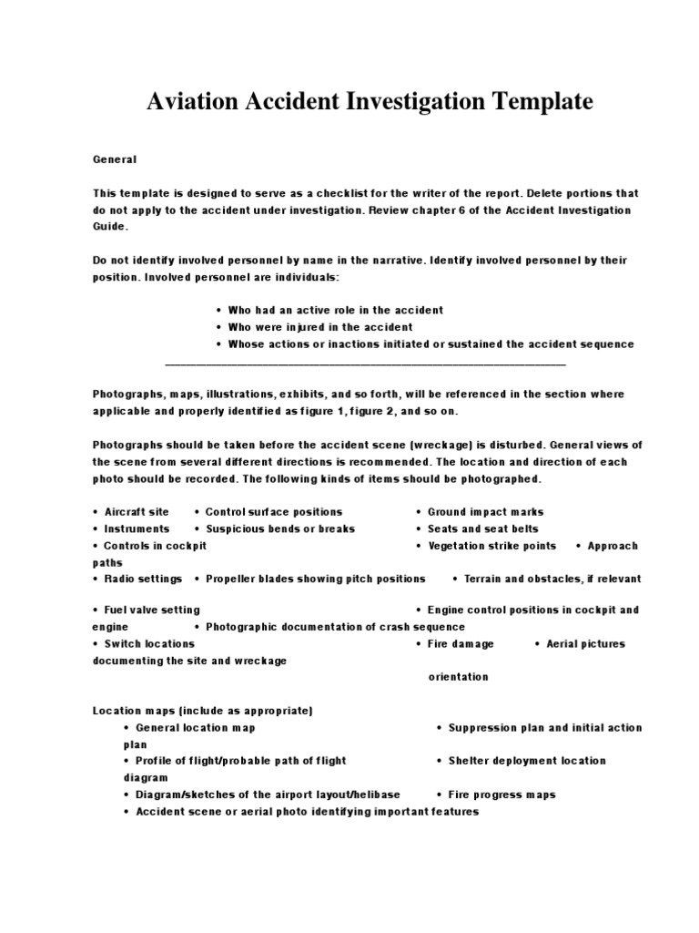 Preliminary Draft Report on a Helicopter Accident PDF Causality