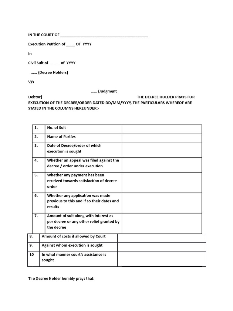 (Decree Holders) PDF