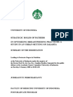 Strategic Roles of Fathers in Optimizing Breastfeeding Practices: A Study in An Urban Setting of Jakarta