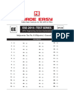 Ese-2015: Test Series: Subjectwise Test No. 8 (Objective) : General English