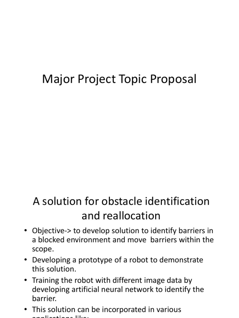 Major Project Topic Proposal PDF | PDF