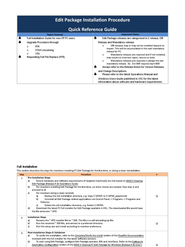 Edit Package Installation Guide | PDF | Installation (Computer Programs ...