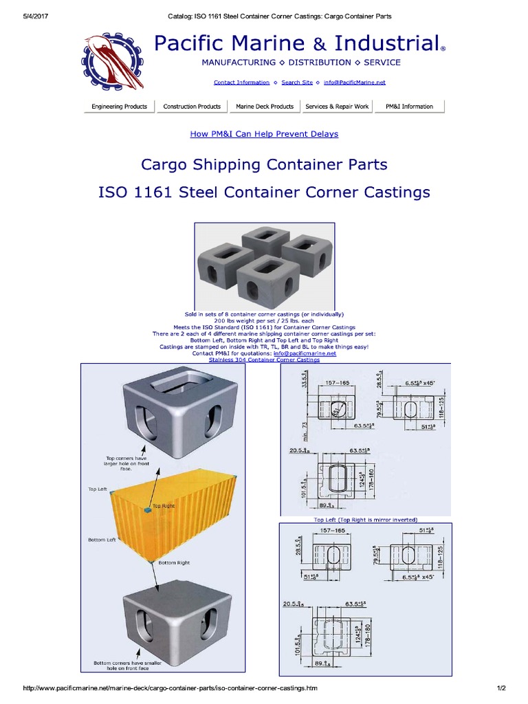 Catalog_ ISO 1161 Steel Container Corner Castings_ Cargo Container