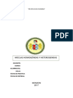 Mesclas Homogeneas y Heterogeneas