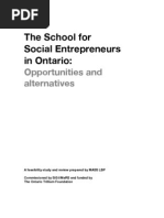 Download The School for Social Entrepreneurs in Ontario Opportunities and alternatives by MASS LBP SN35477575 doc pdf