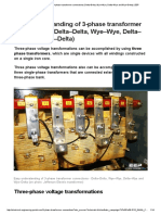 Easy Understanding of 3-Phase Transformer Connections (Delta-Delta, Wye-Wye, Delta-Wye and Wye-Delta) - EEP