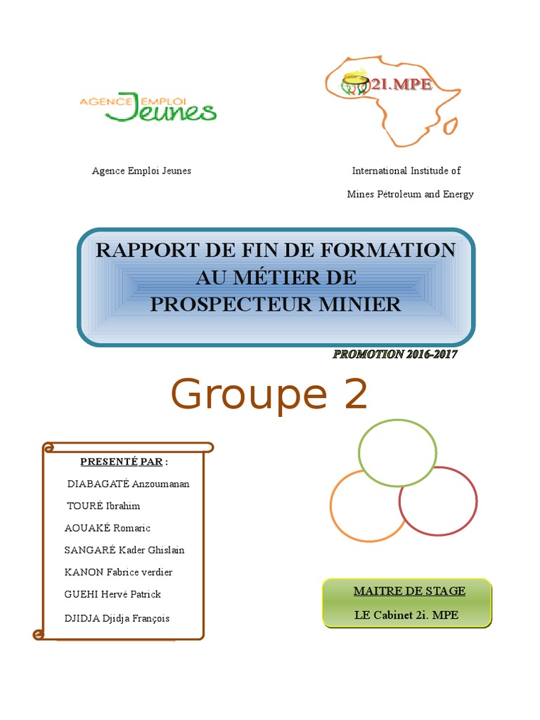 RAPPORT DE FIN DE FORMATION (2).doc  Forage  Exploitation minière