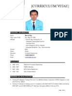 Curriculum Vitae: Personal Information