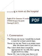 English III Semester IV (6) Booking A Room