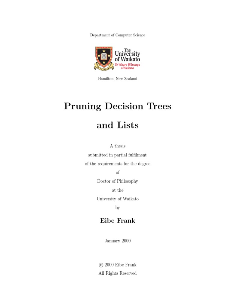 Pruning Decision Trees | PDF | Statistical Classification | Machine ...