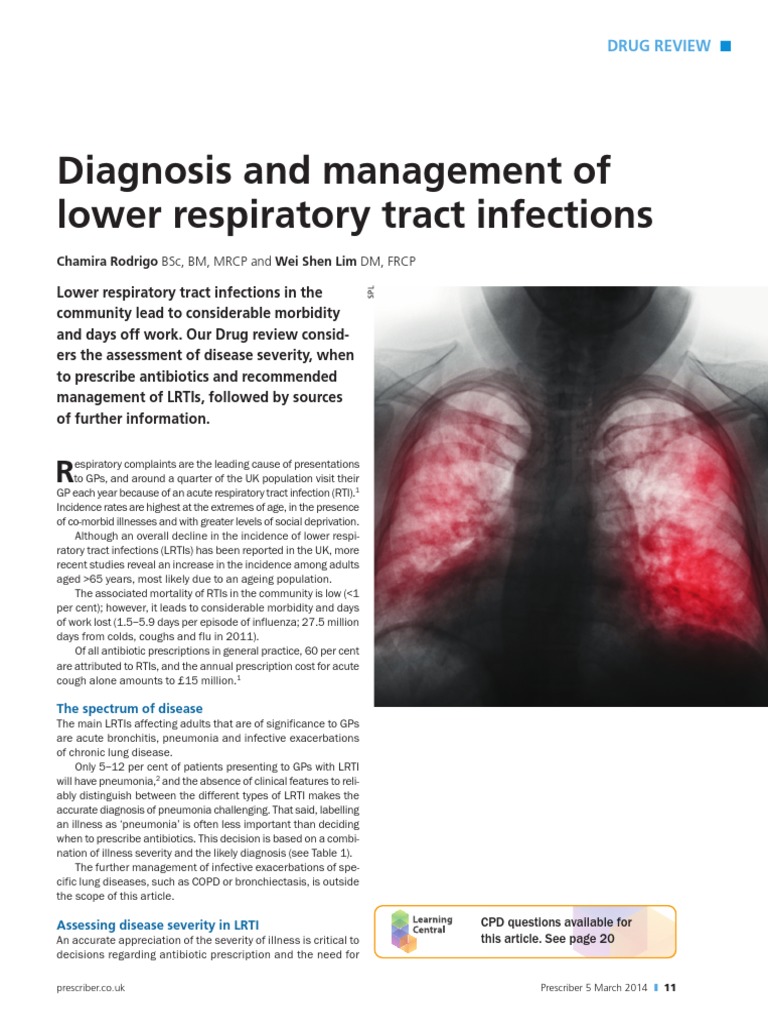 Diagnosis and Management of Lower Respiratory Tract Infections | PDF ...