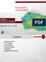 Final Project Development of Fully Implicit Oil-Water Reservoir Simulation