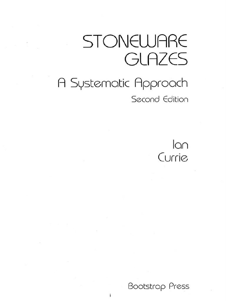 Stoneware Glazes Currie PDF Pottery Chemistry