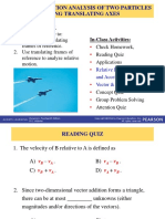 Relative-Motion Analysis of Two Particles Using Translating Axes