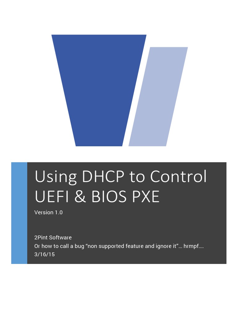 Using DHCP To Control WDS PXE | PDF | Booting | Bios