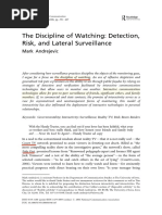 The Discipline of Watching: Detection, Risk, and Lateral Surveillance - Mark Andrejevic