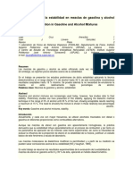 Determinación de La Estabilidad en Mezclas de Gasolina y Alcohol