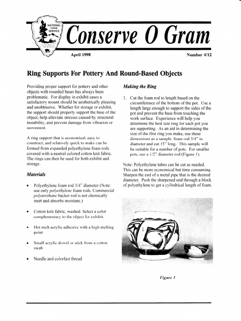 Ring Support For Pottery | PDF | Knitting | Textiles