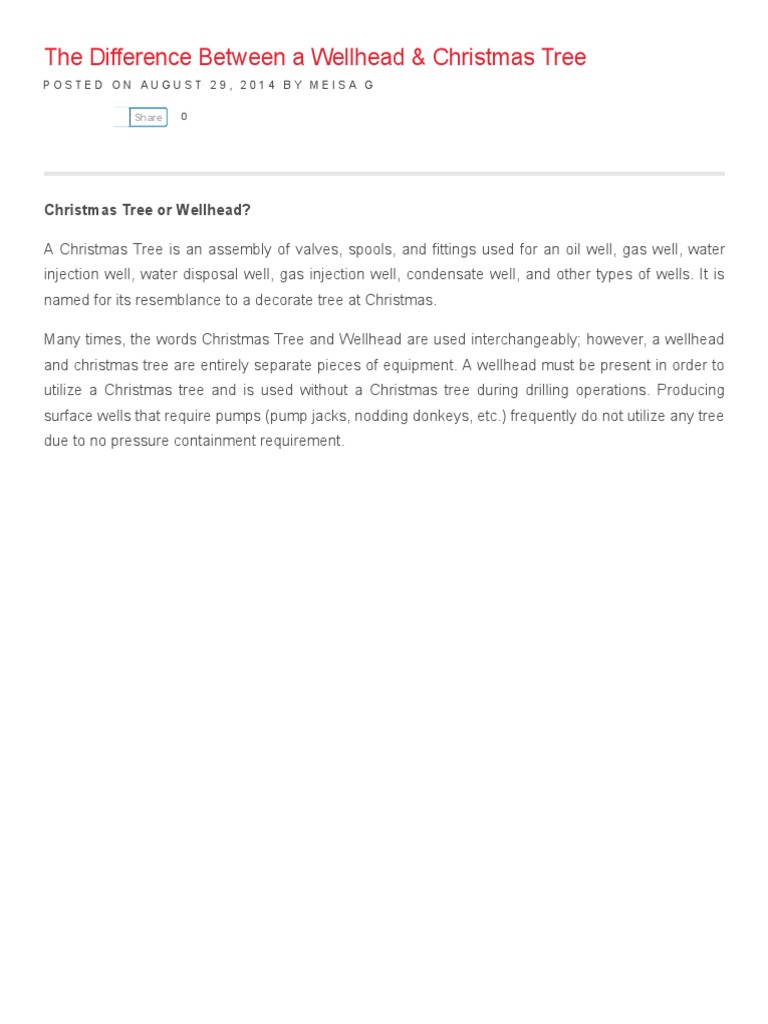 The Difference Between A Wellhead & Christmas Tree PDF