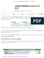  Casos Prácticos de Calculo de Renta de 5ta Categoría 2015 