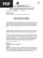 modelo de Termo de Sessão de Mediação Conciliação)