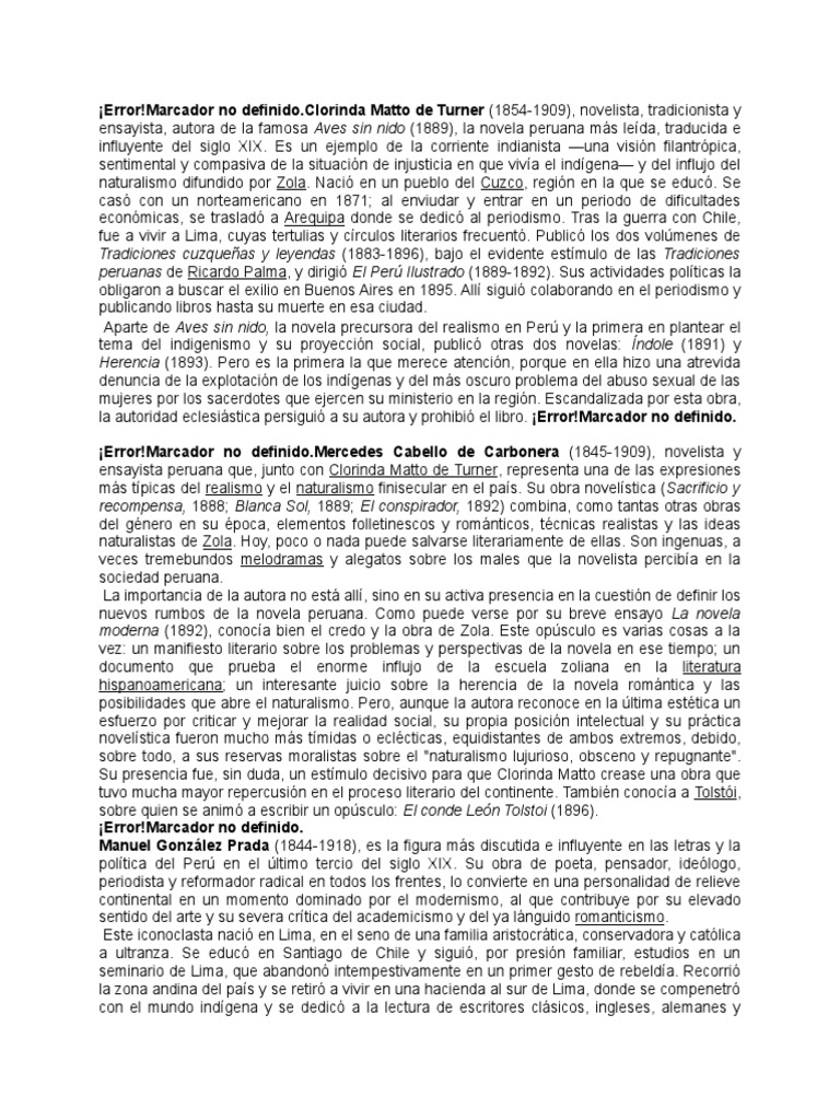 Clorinda Matto De Turner Pdf Novelas
