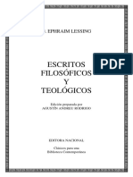 (Clásicos Para Una Biblioteca Contemporánea) Gotthold Ephraim Lessing-Escritos Filosóficos y Teológicos  -Editora Nacional (1982).pdf