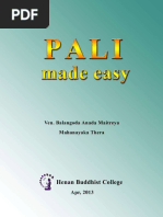 Pali Made Easy | PDF