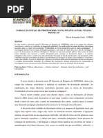 Formação Inicial de Professores Novas Políticas Para Velhas Práticas