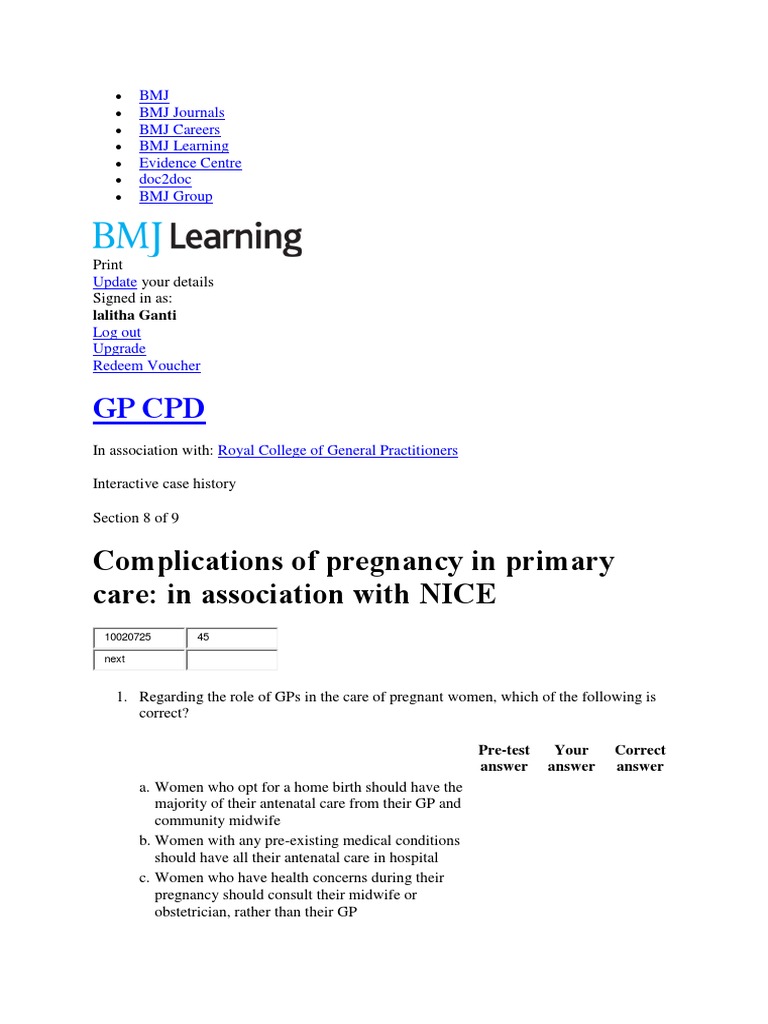 Preg Nice Guideline Good PDF Glycated Hemoglobin Pregnancy