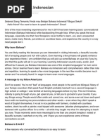 Basic Indonesian Course Book | PDF | Indonesian Language | Stress ...