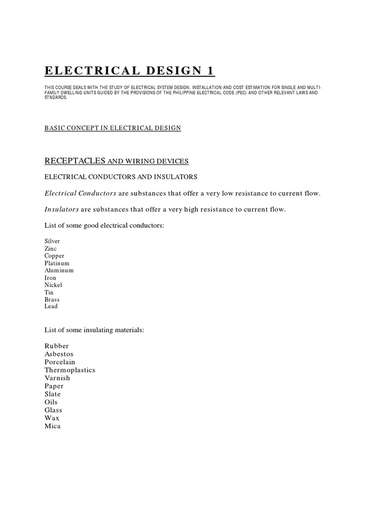 Electrical Design for Dwellings | PDF | Electrical Wiring | Fuse ...