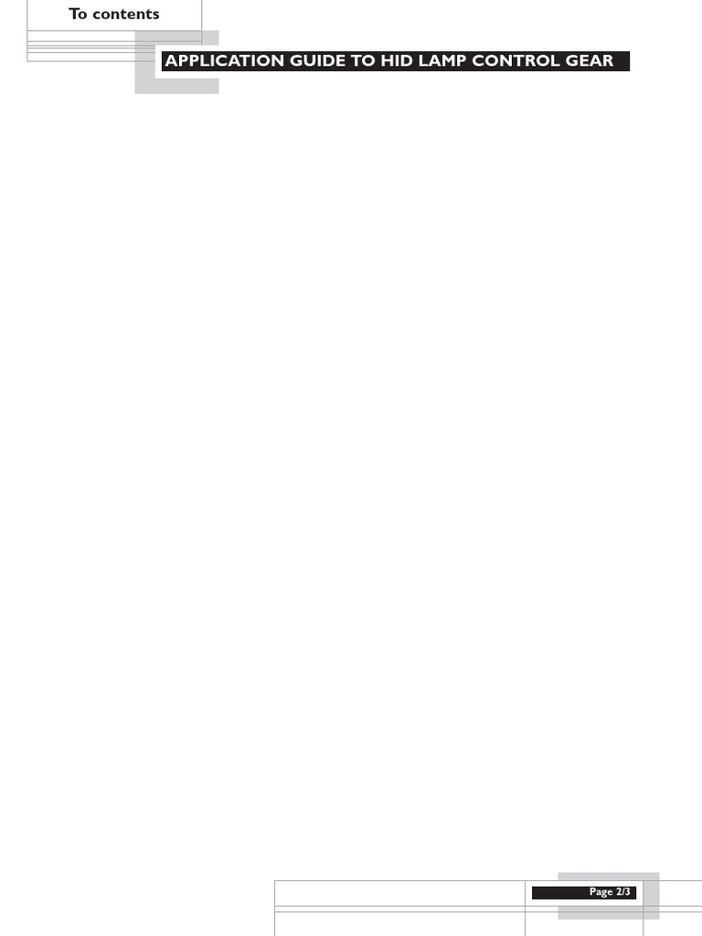 Lighting Handbook Application Guide To HID Lamp Control Gear PDF PDF