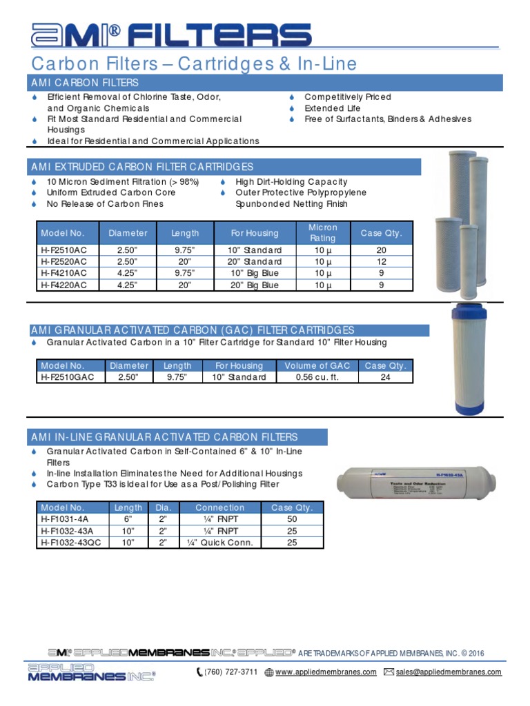 KDF GAC Filters and Housings PDF Purified Water Filtration