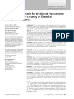 Antibiotic Prophylaxis For Total Joint Replacement