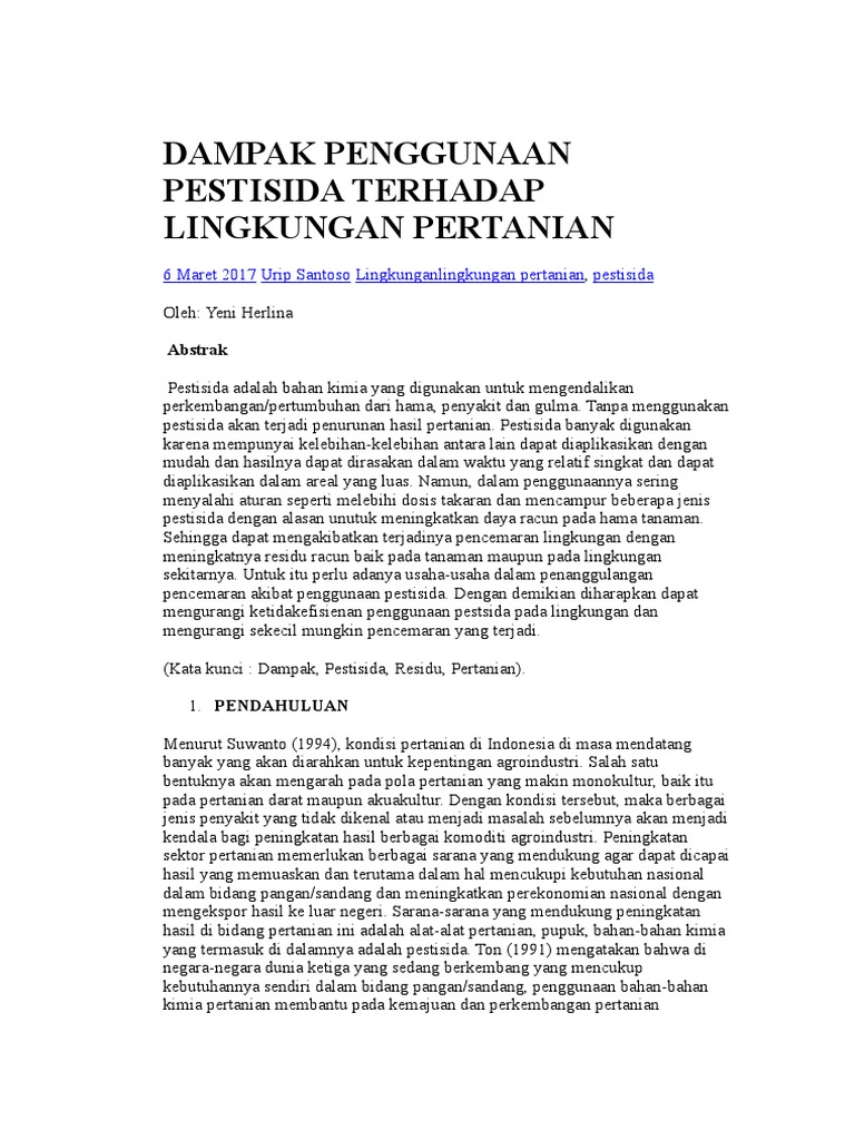 Mengurangi Penggunaan Pestisida dengan Teknologi Ramah Lingkungan di Desa Bendasari