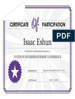 Isaac Eshun: Youth in Enterpreneurship Conference