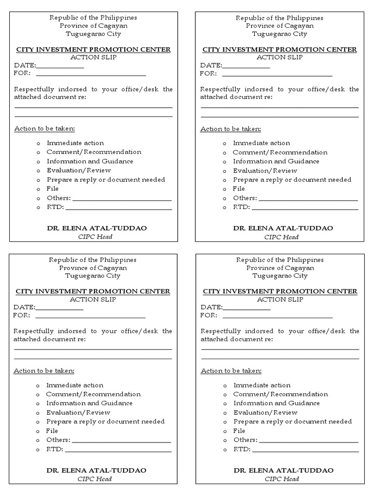 Action Slip | PDF | Government Information | Government