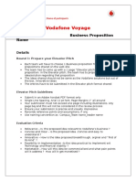 Vodafone Voyage Elevator Pitch Format