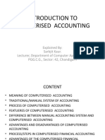 Introduction to Computerised Accounting