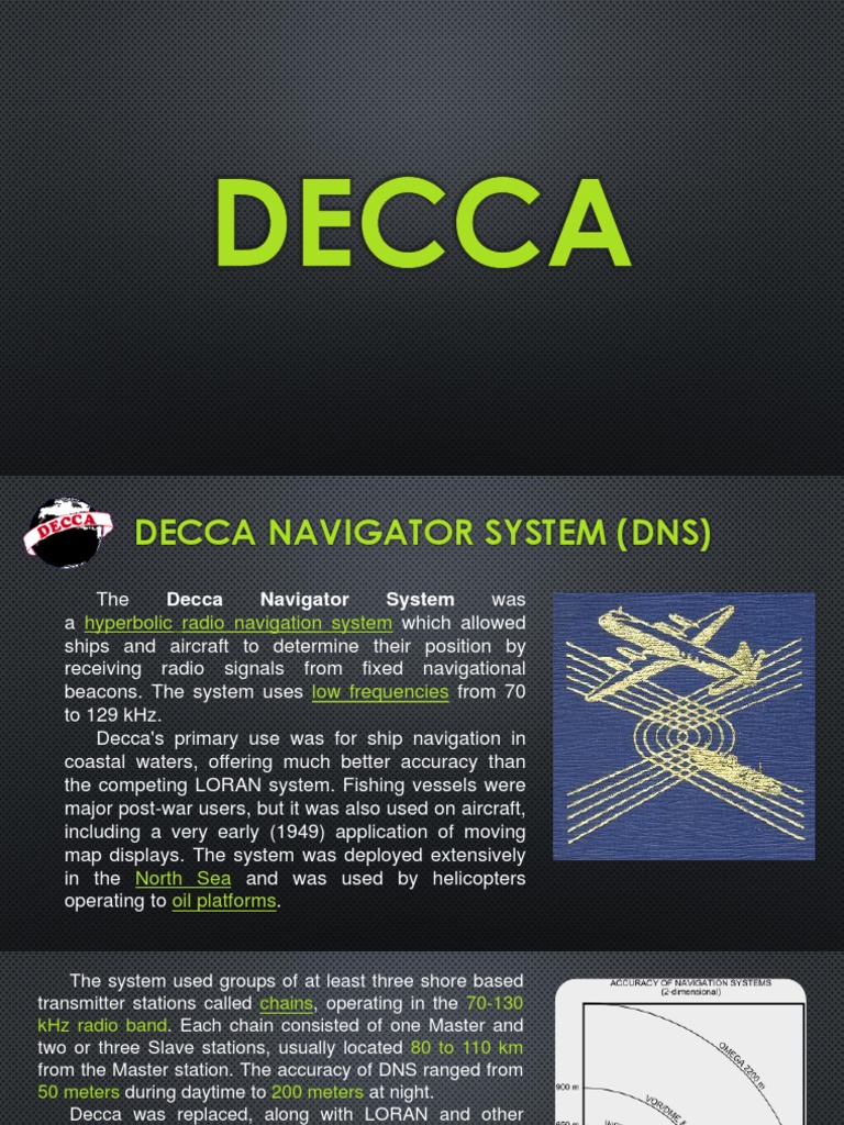 Decca Navigation System Navigation Geography