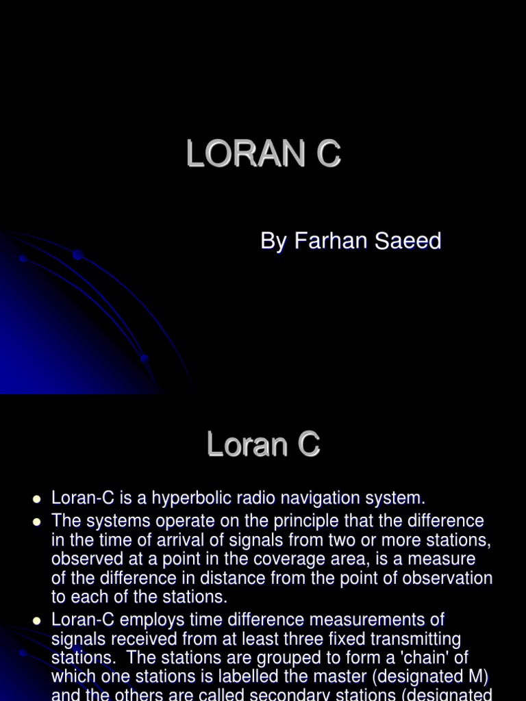 Loran Navigation System Navigation Engineering