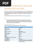 Outlook 2016 For Windows Keyboard Shortcuts