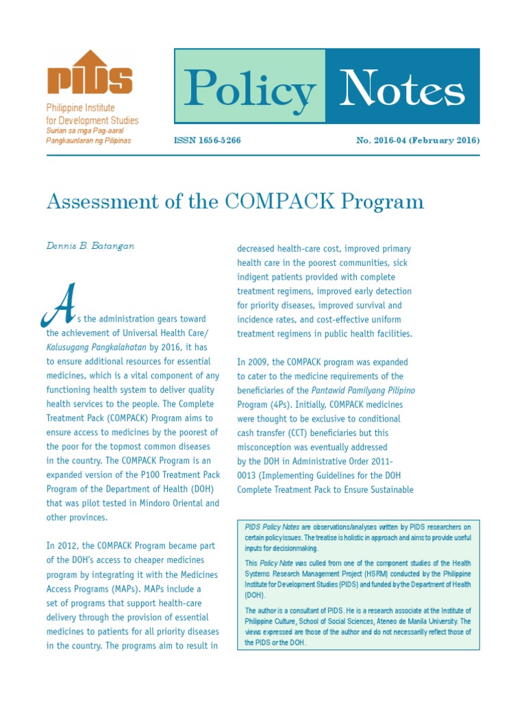 Evaluation of the COMPACK Program | PDF | Pharmaceutical Drug | Health Care