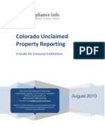 Colorado Unclaimed Property Reporting Guide 2010
